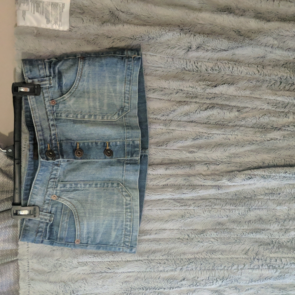 Mini denim skirt